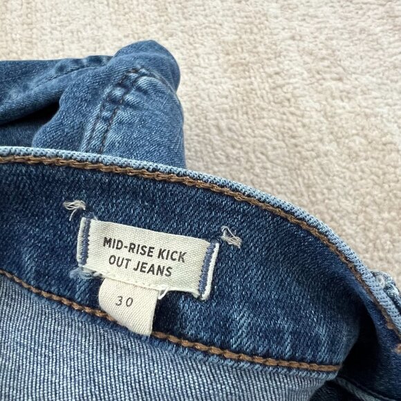 Madewell Mid Rise Kick Out Blue Jeans 30 - Picture 2 of 10